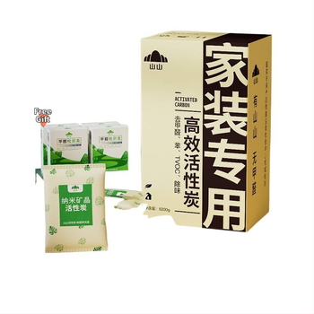 Balíček bambusového aktivovaného uhlia – odstraňovanie zápachov, formaldehydu, čistenie vzduchu; vhodný do chladničky; hrubá hmotnosť 7 kg