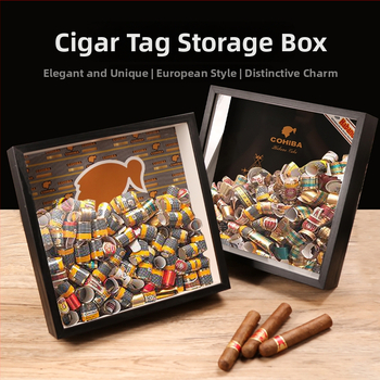 Futeng Box na Etikety Cigára – Plastový Displejový Box pre Zbierky, Prémiový Dar