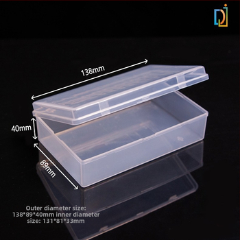 Priehľadná PP plastová krabička s uzáverom na spinky a šijaciu súpravu