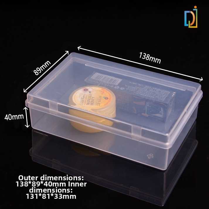 Caurskatāma PP plastmasas uzglabāšanas kastīte ar snap vāku, piemērota spailēm un šūšanas komplektam