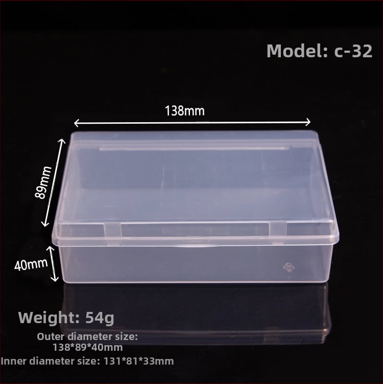 Caurskatāma PP plastmasas uzglabāšanas kastīte ar snap vāku, piemērota spailēm un šūšanas komplektam
