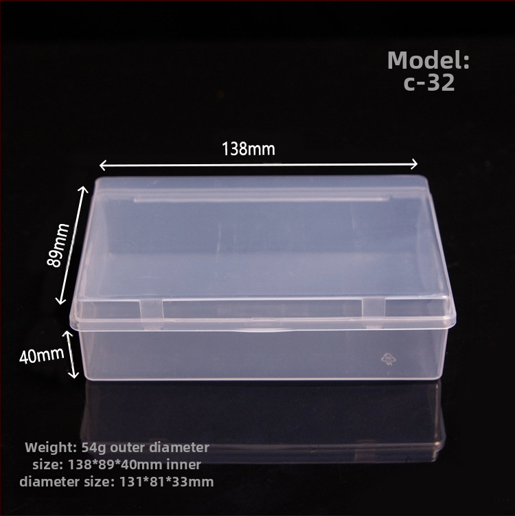 Priehľadná PP plastová krabička s uzáverom na spinky a šijaciu súpravu