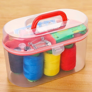 Kruhová krabička na ihly a niť, kovový dizajn v severskom štýle, okrúhly tvar, šijací set