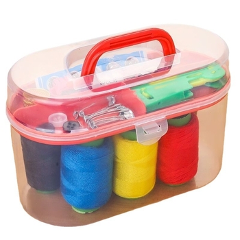 Kruhová krabička na ihly a niť, kovový dizajn v severskom štýle, okrúhly tvar, šijací set