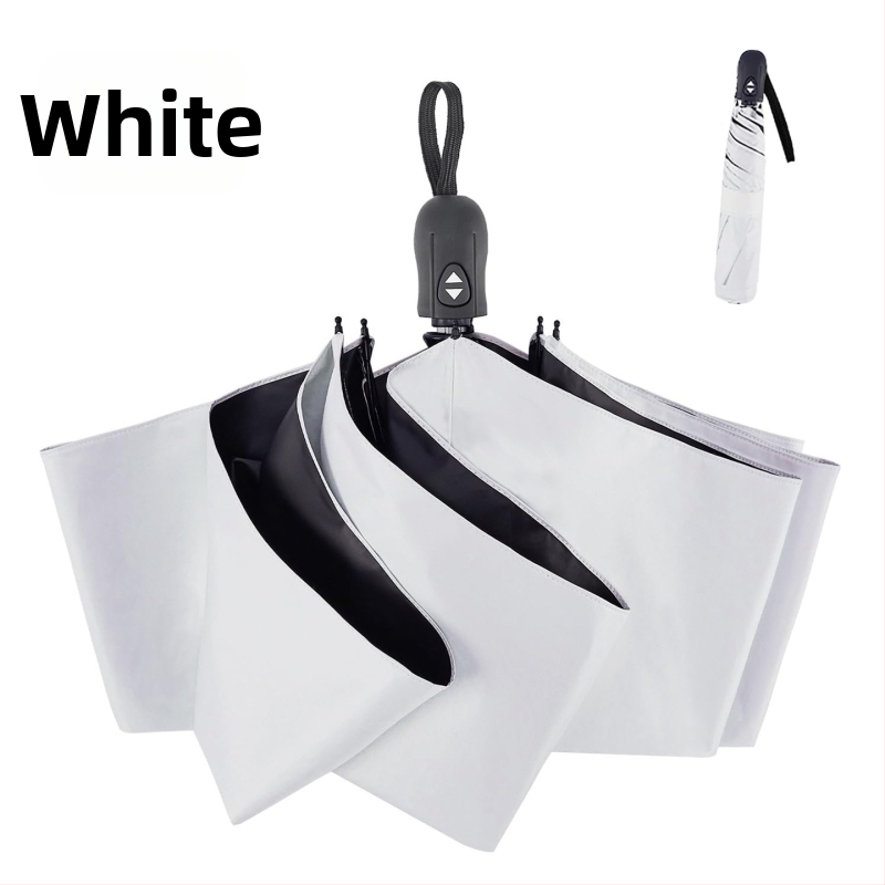 Ultraľahký troj-segmentový dážďník s automatickým zatváraním, UV ochrana UPF50+, rám zliatiny a hliníková tyč, na slnko a dážď