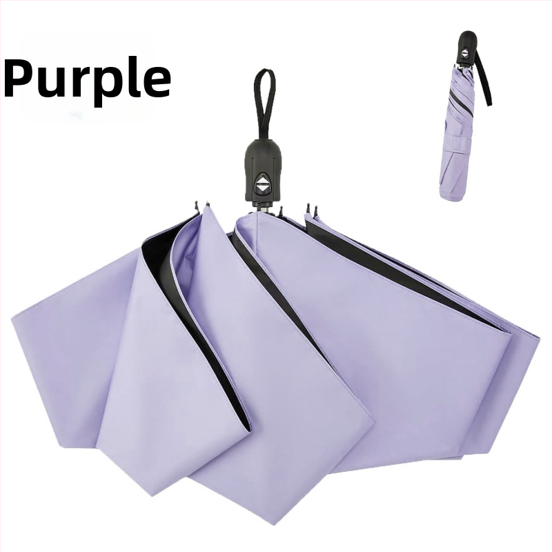 Ultraľahký troj-segmentový dážďník s automatickým zatváraním, UV ochrana UPF50+, rám zliatiny a hliníková tyč, na slnko a dážď