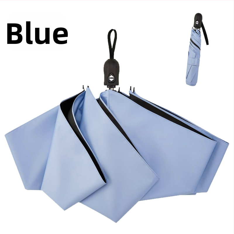 Ultraľahký troj-segmentový dážďník s automatickým zatváraním, UV ochrana UPF50+, rám zliatiny a hliníková tyč, na slnko a dážď