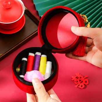 Svadobná šijacia krabička – Fei Xun Fei, látka, OPP balenie, prenosné šitie a uloženie nití