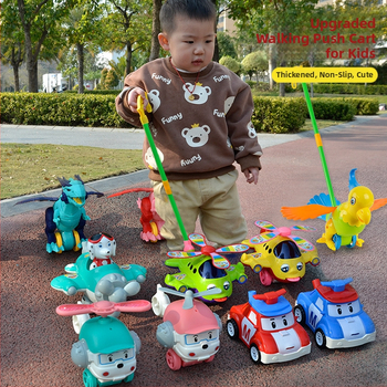 CL Hračkárska na tlačenie pre deti 0–3 rokov, kreslená kačka so zvukom – z plastu, rozvíja plazenie, uchopenie, zmysly a koordináciu ruka-oko