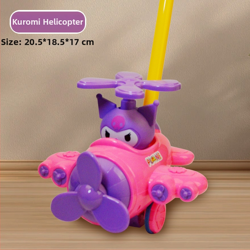 CL Hračkárska na tlačenie pre deti 0–3 rokov, kreslená kačka so zvukom – z plastu, rozvíja plazenie, uchopenie, zmysly a koordináciu ruka-oko