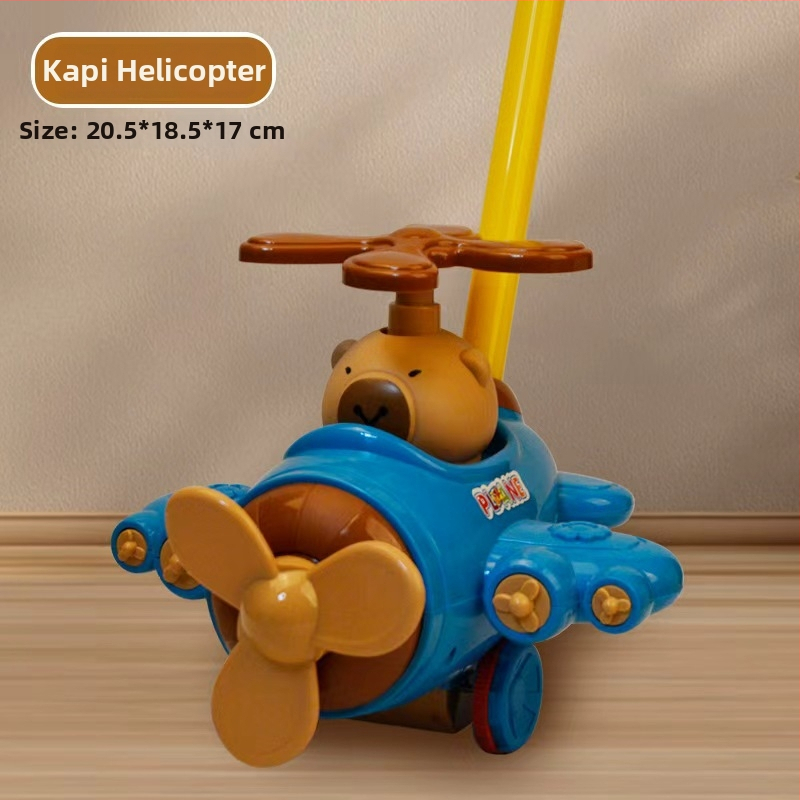 CL Hračkárska na tlačenie pre deti 0–3 rokov, kreslená kačka so zvukom – z plastu, rozvíja plazenie, uchopenie, zmysly a koordináciu ruka-oko