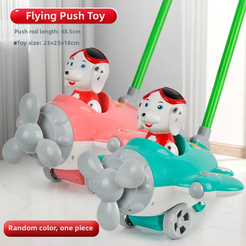 CL Hračkárska na tlačenie pre deti 0–3 rokov, kreslená kačka so zvukom – z plastu, rozvíja plazenie, uchopenie, zmysly a koordináciu ruka-oko