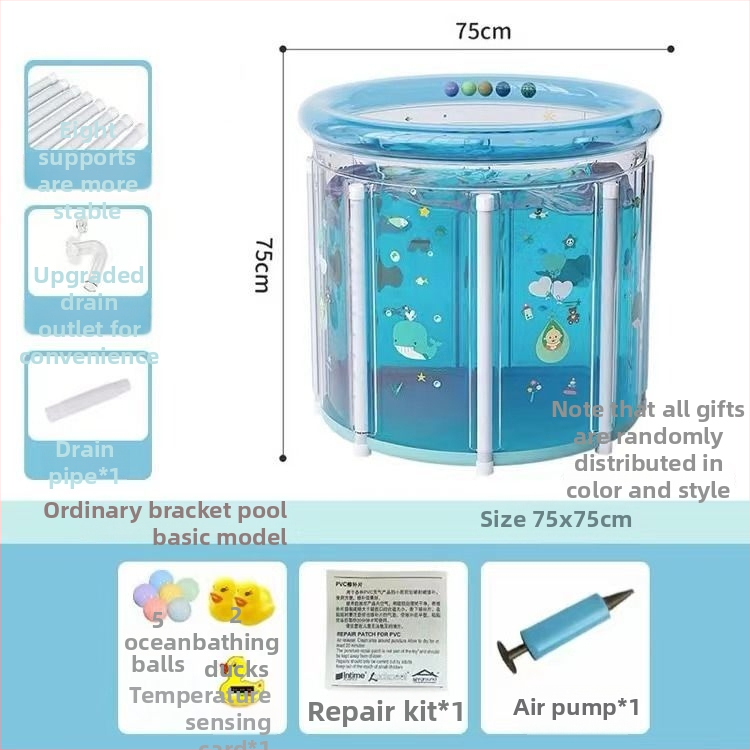 Detská vaňa na kúpanie – skladacia, nafukovacia, nepremokavý materiál, vhodná pre kúpanie detí