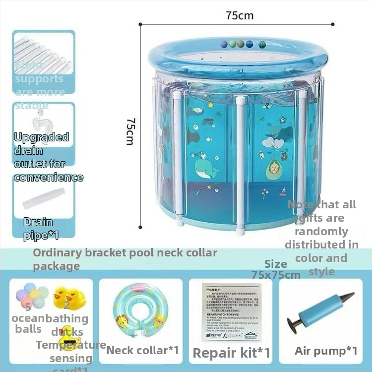 Detská vaňa na kúpanie – skladacia, nafukovacia, nepremokavý materiál, vhodná pre kúpanie detí