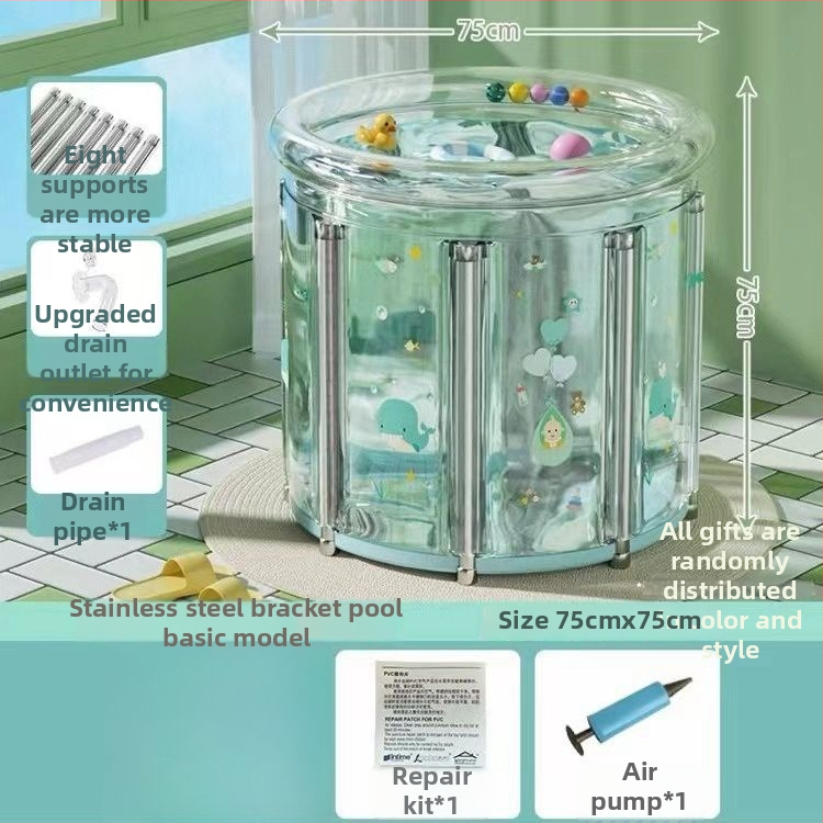 Detská vaňa na kúpanie – skladacia, nafukovacia, nepremokavý materiál, vhodná pre kúpanie detí