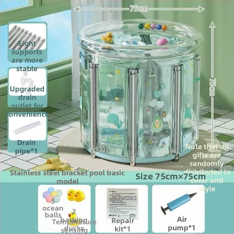 Detská vaňa na kúpanie – skladacia, nafukovacia, nepremokavý materiál, vhodná pre kúpanie detí