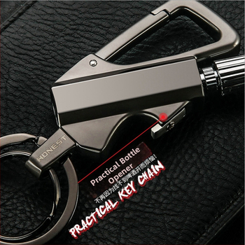 Kovová multifunkčná kerosínová zapaľovač s kľúčenkom a otváračom fľaše, vetruodolný a vodotesný, ľahko prenosný do exteriéru