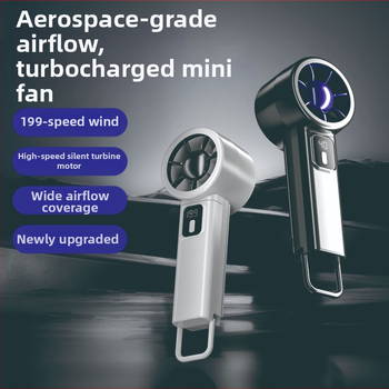 USB skladací stolný ventilátor s batériou 1000–1200mAh, 6+ rýchlosťami, 5V 4,5W, hluk 36–45 dB