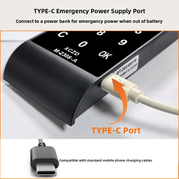 Elektronický zámok na skrinku s kódom – Model S-2308A, ABS plast, Značka Xingchuang zhida, Vhodné pre klubové skrinky a skladovacie skrinky, Moderná jednoduchosť