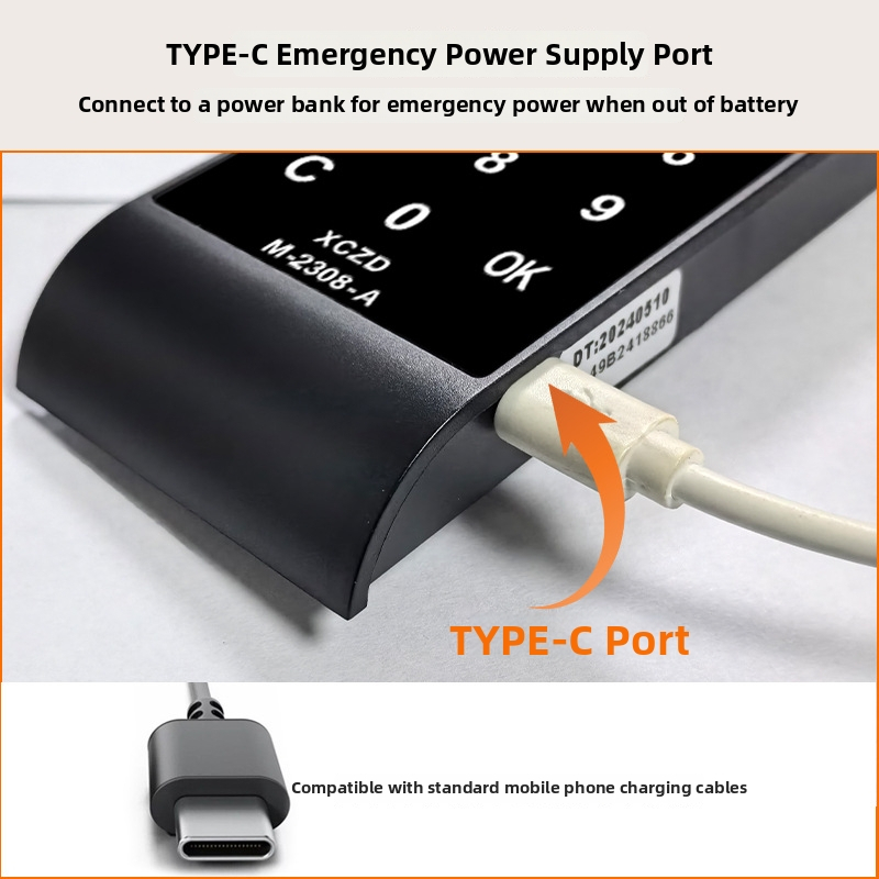 Elektroniskais skapis ar kodu – Modelis S-2308A, ABS plastmasa, Zīmols Xingchuang zhida, Piemērots kluba skapjiem un uzglabāšanas skapjiem, Mūsdienīgs vienkāršs stils