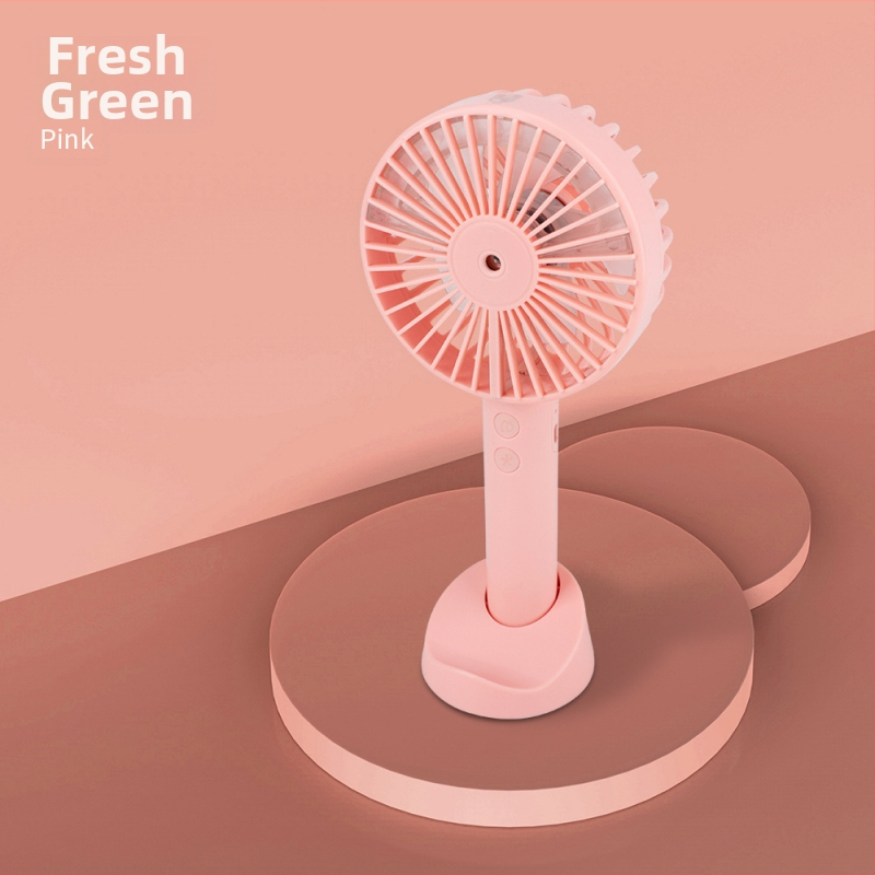 Ručný USB mlhový ventilátor s vodnou hmlou – 3 rýchlosti, bezkartáčový motor, vymeniteľná batéria 1000–1200mAh