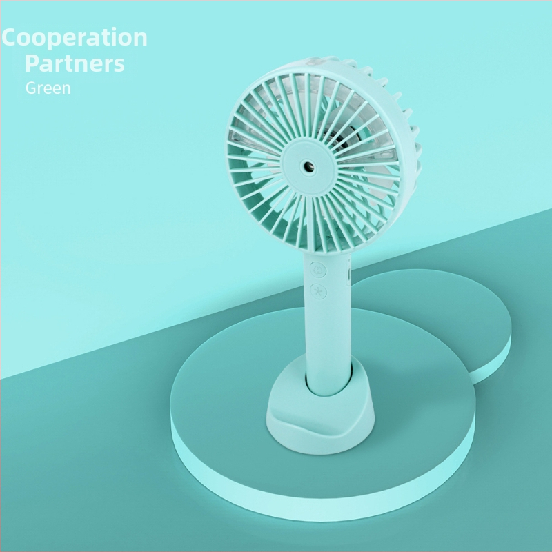 Ručný USB mlhový ventilátor s vodnou hmlou – 3 rýchlosti, bezkartáčový motor, vymeniteľná batéria 1000–1200mAh