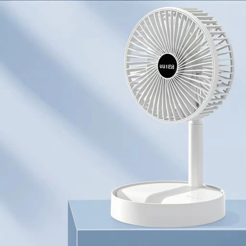 USB επαναφορτιζόμενος αναδιπλούμενος μικρός ανεμιστήρας με επεκτάσιμη τηλεσκοπική λαβή, 3 λεπίδες, brushless μοτέρ, ενσωματωμένη μπαταρία, 3 ταχύτητες, ήσυχος επιτραπέζιος/χειρός USB ανεμιστήρας