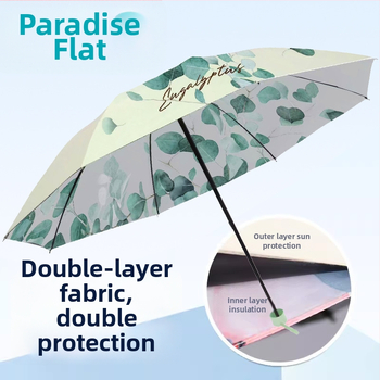 Heavenly Dáždnik na slnko a dážď s dvojitou vrstvou, UPF 50+ UV ochrana, 8 lúčov oceľový rám a stredový stĺp, ručné otvorenie a zatváranie, 210T polyester materiál