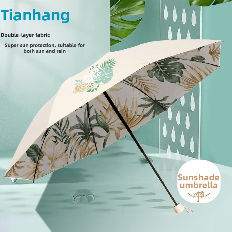 Heavenly Dáždnik na slnko a dážď s dvojitou vrstvou, UPF 50+ UV ochrana, 8 lúčov oceľový rám a stredový stĺp, ručné otvorenie a zatváranie, 210T polyester materiál
