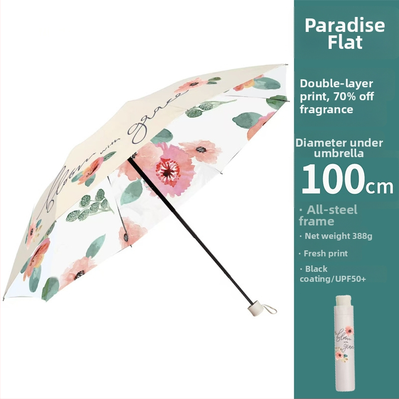 Heavenly Dáždnik na slnko a dážď s dvojitou vrstvou, UPF 50+ UV ochrana, 8 lúčov oceľový rám a stredový stĺp, ručné otvorenie a zatváranie, 210T polyester materiál