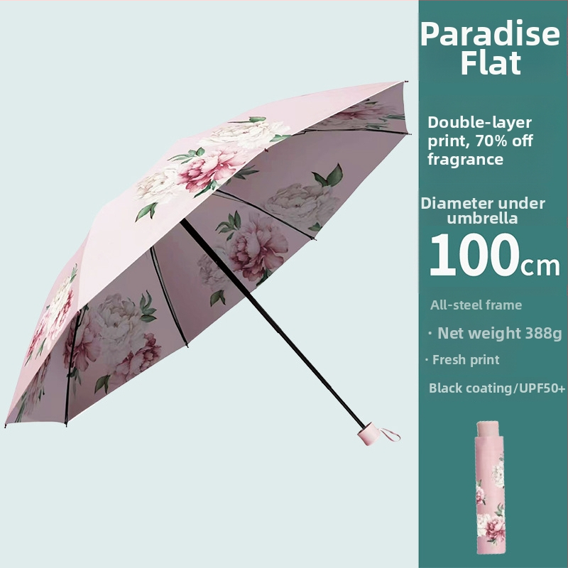 Heavenly Dáždnik na slnko a dážď s dvojitou vrstvou, UPF 50+ UV ochrana, 8 lúčov oceľový rám a stredový stĺp, ručné otvorenie a zatváranie, 210T polyester materiál