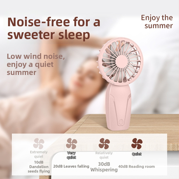 Ručný prenosný ventilátor s logom, dobíjateľný, 3 rýchlosti, 300–500 mAh batéria, 6+ lopatiek