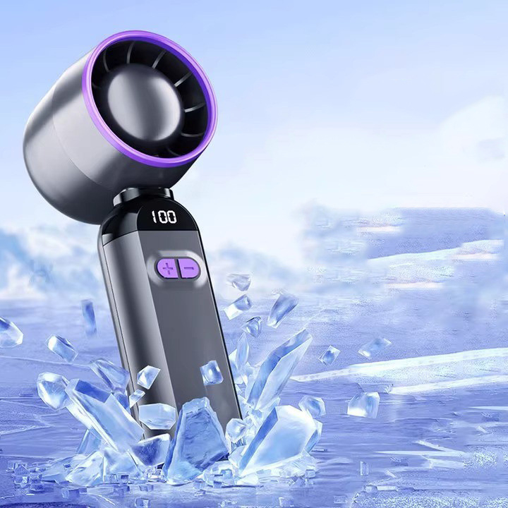 Stolový ventilátor s skladacím prenosným dizajnom, tichý, vstavaná batéria 300-500 mAh, napájanie cez USB, výdrž batérie 1-3 h