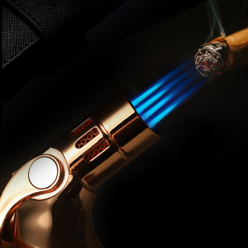 Kovový zapaľovač s butánom, vetruodolný, jednorazový - 5 ks v balení