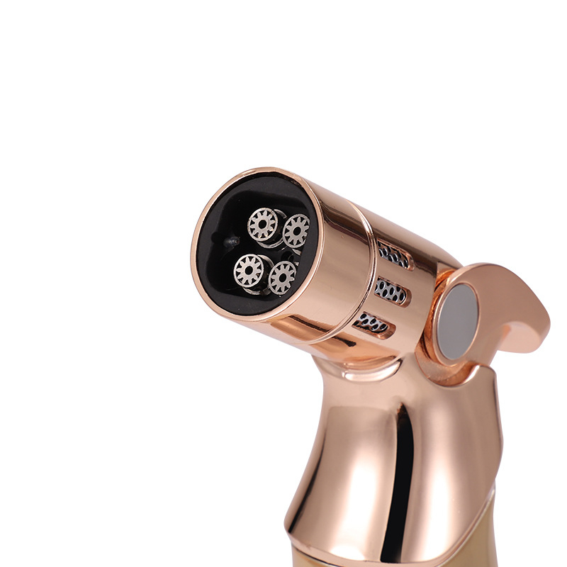 Kovový zapaľovač s butánom, vetruodolný, jednorazový - 5 ks v balení