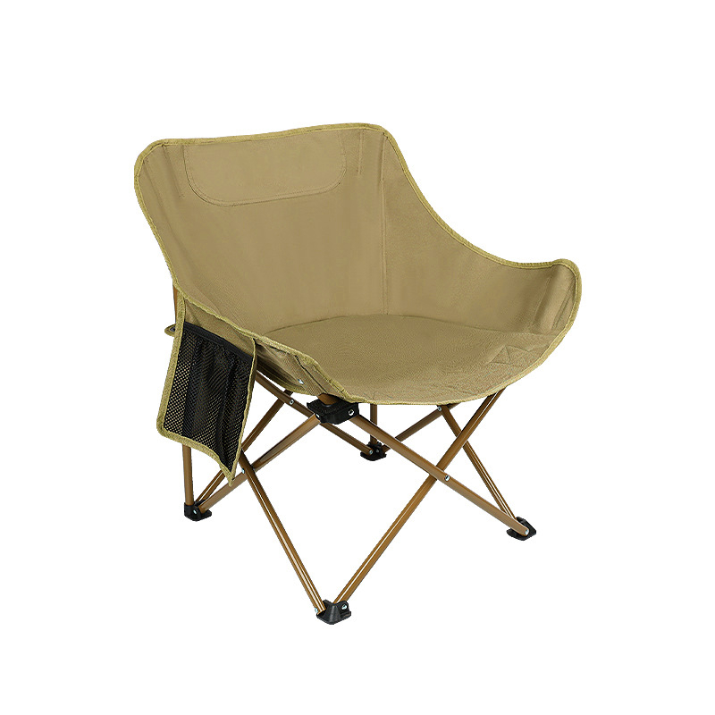 Moon Chair pre kempovanie, skladacie kreslo s kovovým rámom a PE/PVC sedením, Dacheng