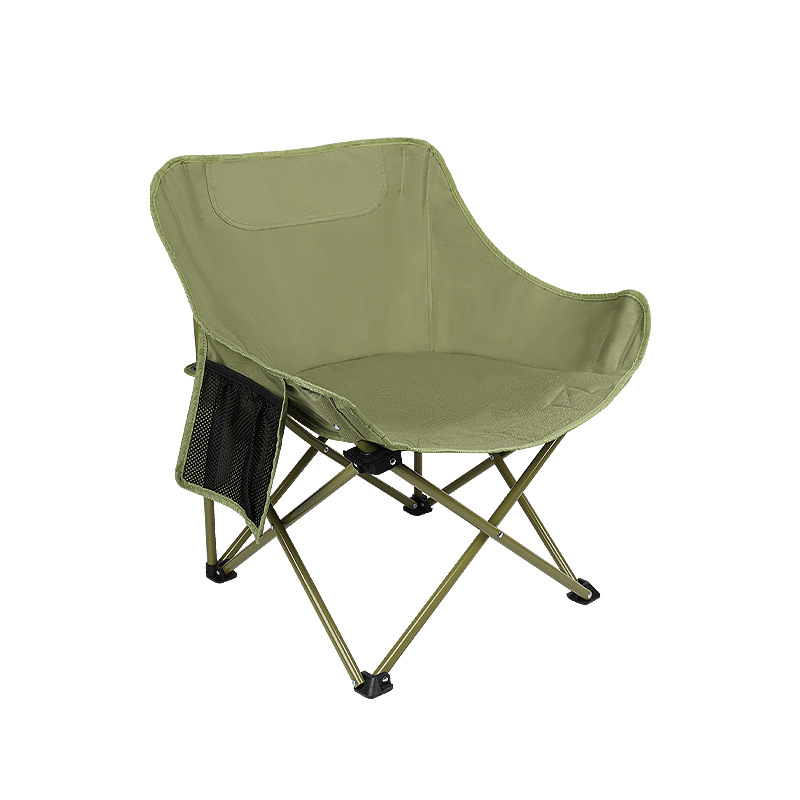 Moon Chair pre kempovanie, skladacie kreslo s kovovým rámom a PE/PVC sedením, Dacheng