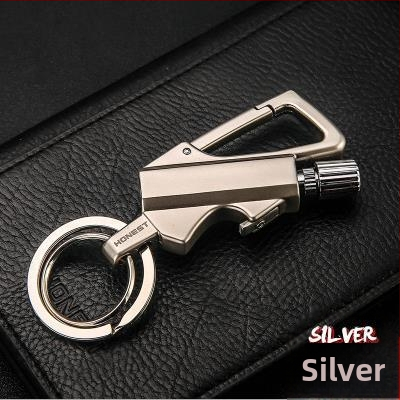 Viacúčelová kerosénová zapaľovač s príveskom a osvetlením, kovové telo (Materiál: Kov; Palivo: Kerozín; Prívesok; Osvetlenie; Tlač loga: Áno)