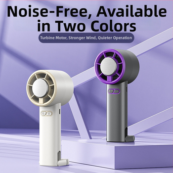 Praktický prenosný ventilátor s vstavanou batériou 1200–2000 mAh, USB nabíjanie, 3 rýchlosti, hluk do 36 dB, prevádzková doba 6–8 h