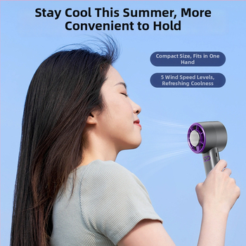 Praktický prenosný ventilátor s vstavanou batériou 1200–2000 mAh, USB nabíjanie, 3 rýchlosti, hluk do 36 dB, prevádzková doba 6–8 h