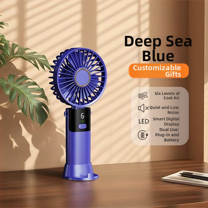 Ručný prenosný mini ventilátor USB, 3 lopatky, vstavaná batéria 300–500 mAh, hluk pod 36 dB, doba chodu 1–3 h
