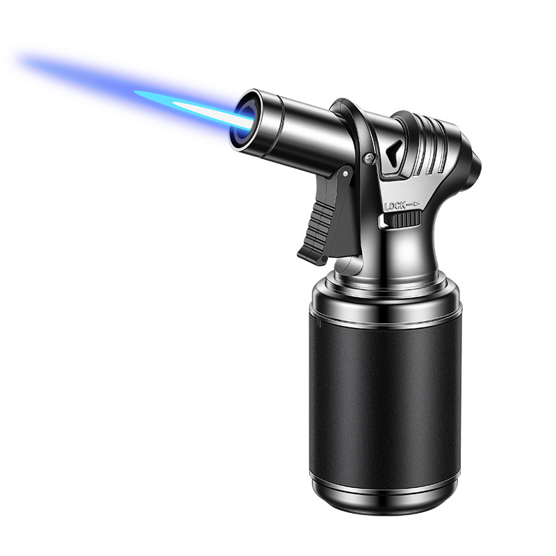 Butánový zapaľovač s hliníkovým telom (hliníkové telo, palivo: bután, vetru odolný, opakovane plniteľný)