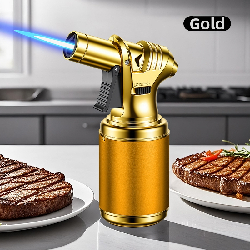 Butánový zapaľovač s hliníkovým telom (hliníkové telo, palivo: bután, vetru odolný, opakovane plniteľný)