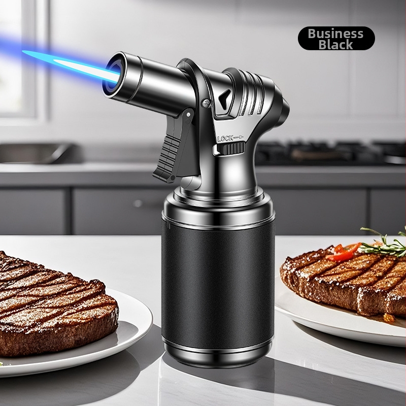 Butánový zapaľovač s hliníkovým telom (hliníkové telo, palivo: bután, vetru odolný, opakovane plniteľný)