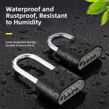 Kombinovaný zámok s digitálnym kódom, vodeodolný, zinková zliatina; hrúbka zámkovej tyčky 8 mm, rozstup tyčí 25,5 mm; vhodné pre batožinu, posilňovňu a skriňu.