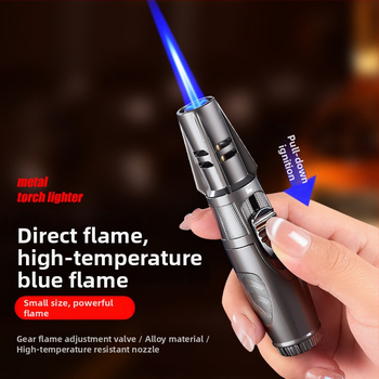 Kovový butánový zapaľovač s jet plameňom, vetruodolný, tlač loga k dispozícii