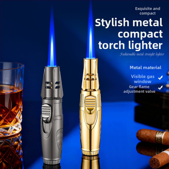 Kovový butánový zapaľovač s jet plameňom, vetruodolný, tlač loga k dispozícii