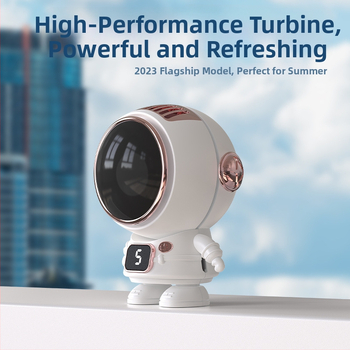 Nákrčný mini ventilátor s vlastným logom a kresleným dizajnom, USB nabíjanie, 5V 4.5W, 5 rýchlostí, zabudovaná batéria 800–1000 mAh