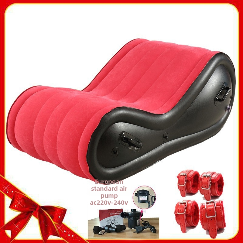 Nafukovacia pohovka – flockované PVC; štýl S-Type, moderný minimalistický dizajn; hmotnosť 4.6 kg; hrúbka 0.6 mm