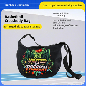 Taška na basketbal cez rameno - Oxford látka, Produktové číslo 11-Crossbody Basketball Bag, Potlač loga, Značka Chen Hao, Vhodné pre futbal, basketbal a volejbal.